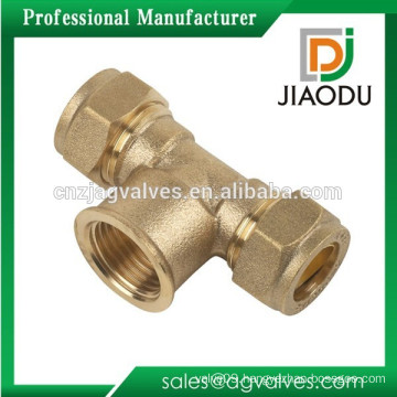 Brass Compression Fitting Union Tee Of Female Thread Pipe Fitting Tee